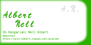 albert nell business card